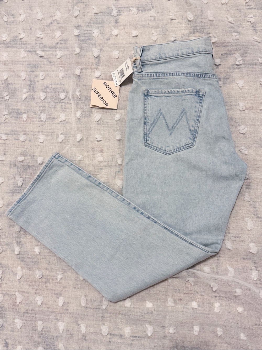 NWT! Mother Superior High waisted Hiker Hover straight leg jeans sz 31
